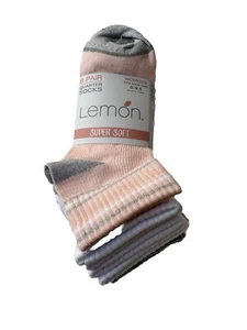 Calcetines de cuarto súper suaves para mujer Lemon, melocotón, talla 5-9,5, 8 pares - Imagen 1 de 4