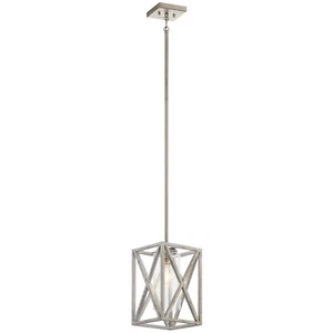 Moorgate 8" Pendant Light in Distressed Antique White - Picture 1 of 4