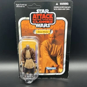Figura de Star Wars Mace Windu VC35 Attack of the Clones 2010 tarjeta sin perforar 3,75" - Imagen 1 de 18