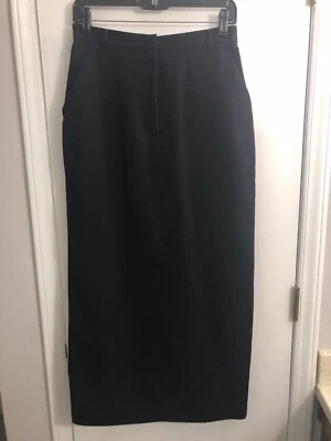 Mujer Falda Larga Negra de Geoffrey Beene Bolsillos Frontales Cierre Cremallera Talla 8  Foto 1 de 2