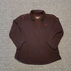 Arc'teryx Women’s Medium Top Pullover Polo Snap 3/4 Sleeve Hiking Activewear - Picture 1 of 7