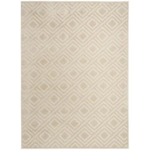 Nourison Casual Beige 6'7" x 9'2" Area Rug Easy Clean, Non Shedding, Bed Room, - Picture 1 of 6