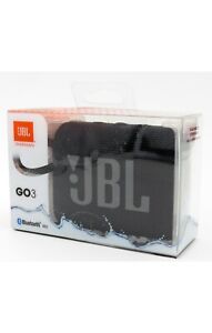 JBL GO3 Wireless Portable Waterproof & Dustproof Bluetooth Speaker Black New