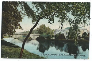 DEVON - SEYMOUR HOTEL & RIVER DART, TOTNES 1905 Postcard - Foto 1 di 1