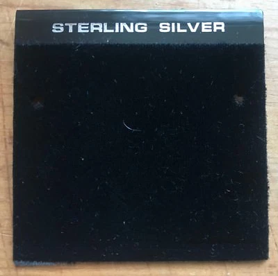 100ct Lot Sterling Silver Black Plastic Holder Hanging Earring Display Card - Image 1 of 4