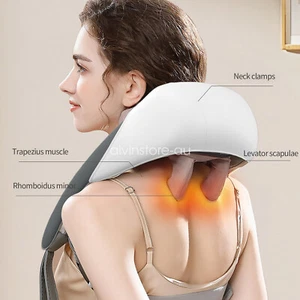 Neck Massager Shoulder Trapezius 5D with Heat Goletsure Massage Relief Pain AU - Picture 1 of 22