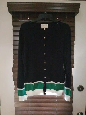 Debbie Morgan Cárdigan Suéter Talla Grande, Azul Marino, Nuevo Con Etiquetas, Originalmente $49 Foto 1 de 4