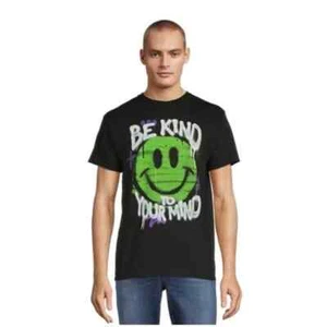 DOM | Camiseta negra de graffiti Smiley Face - Imagen 1 de 4
