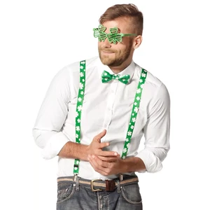 Erwachsene Herren St. Patricks Day irisches Kostüm Set - Bild 1 von 8