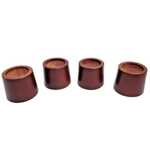 Wood Furniture Risers 3 inch Set of 4 Heavy Duty Solid Blocks - Picture 1 of 9