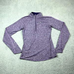 Nike Dri-Fit Element 1/4 Zip Women Size S Pullover Top Athletic Stretch Purple - Picture 1 of 8