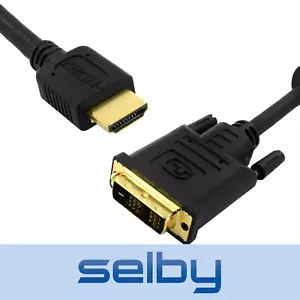 1m Avico HDMI Male to DVI-D Single-Link Male Gold Plated Video Cable - Picture 1 of 4