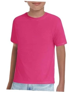 Boys T-Shirts Kids Short Sleeve Crewneck Solid Basic Tees Casual Tops 5-14 - Picture 1 of 6