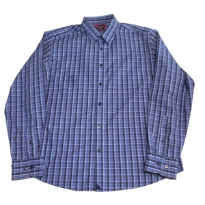 Untuckit Shirt Mens Size XL Wrinkle Free Blue Plaid Long Sleeve Work Wear - Picture 1 of 8