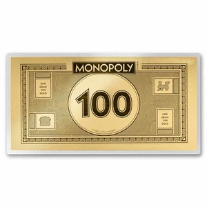 2024 Samoa 1 gram Monopoly Foil Gold Note - Picture 1 of 6