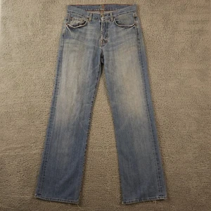 7 For All Mankind Jeans Mens 30x34 Blue Relaxed Distressed Thrashed Grunge Denim - Picture 1 of 24