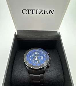 Reloj Citizen Brycen Eco Drive Titanio Cronógrafo Modelo CA0525-50L Esfera Azul - Imagen 1 de 14