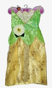 Disney   Princess And The Frog Tiana Girls Halloween Costume Dress  Tiara - Picture 1 of 3