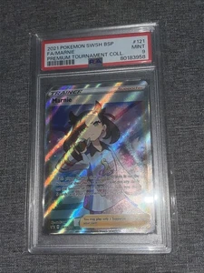2021 POKEMON SWSH BLACK STAR PROMO #121 FULL ART/MARNIE PSA 9 MINT - Picture 1 of 2