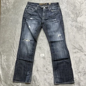 BKE Buckle Carter Straight Jeans Herren 34 Blau Denim Straight Leg 5-Pockets - Bild 1 von 14