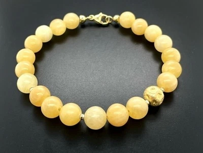 ARMBAND 925/-SILBER VERGOLDET MIT CALCIT & HÄMATIT  SOGNI D'ORO SCHMUCKJAGD - Bild 1 von 4