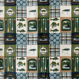 Tessuto di flanella di cotone Joann's stampa pesca 3 iarde x 42" larghezza - Foto 1 di 3