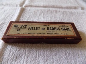 Vintage Starrett No 272-B Fillet or Radius Gage in Original Box Made in USA - Picture 1 of 6