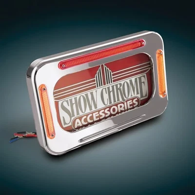 Soporte para matrícula LED cromado Show 52-692 Foto 1 de 3