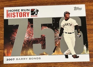 Tarjeta de jonrón Barry Bonds 2007 Topps Update plateada #756 usada envío gratuito - Imagen 1 de 2