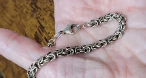 Massives byzantinisches Sterling Armband 7" 8,10 Gramm - Bild 1 von 9