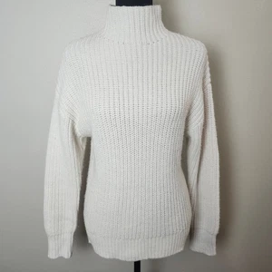GAP Women's Mock Neck Wool Alpaca Blend X-Small Cream Sweater  - Picture 1 of 10