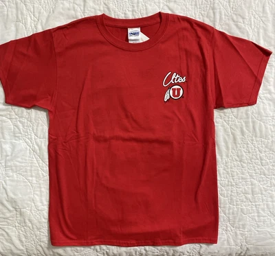 Youth Utah Utes T-Shirt, Large, 100% Cotton, Back Hit, Red - Image 1 of 3