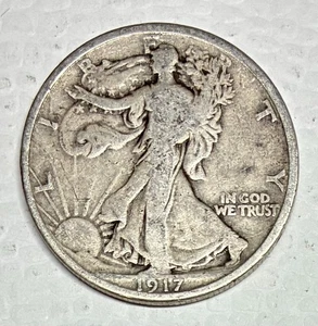 1917 Silver Walking Liberty Half Dollar, VG+ Condition - Picture 1 of 2