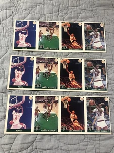 1991 FRONT ROW DRAFT PICK NBA BASKETBALL 4 CARD UNCUT PROMO PANEL SHEETS LOT X3 - Picture 1 of 4