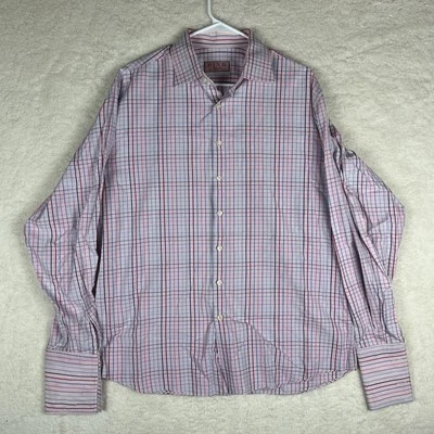 PINK Thomas Pink Jermyn Street London Shirt Striped Button Up Mens 17 - Image 1 of 4