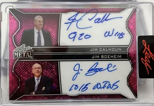 2025 Leaf Metal Authentics Jim Calhoun Jim Boeheim HOF Coaches Auto 1/1 - Picture 1 of 2