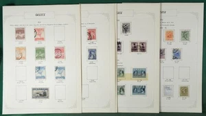 Greece stamps on 9 old album pages (T134) - Picture 1 of 10