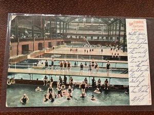 Cartolina Interno di Sutro Baths San Francisco CA Charles Weidner Indivisa 1907 - Foto 1 di 2