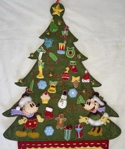 Disney Parks Minnie Minnie Felt Christmas Tree Advent Calendar Ornaments Hanging - Picture 1 of 5