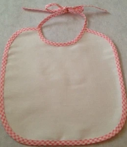 Baby Bib Plain Infant Toddler Blank Embellish Decorate DIY Crafts Pink & Blue - Bild 1 von 4