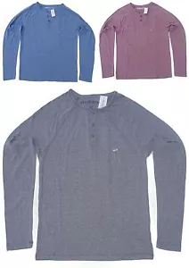 Camicia Henley da uomo AEROPOSTALE a maniche lunghe heathered nuova con etichette #4664 - Foto 1 di 7