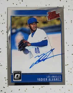 2018 Panini Donruss Optic Yadier Alvarez Rated Prospect Autograph - Picture 1 of 2