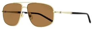 Gafas de sol Montblanc Pilot MB0069S 001 doradas/negras 60 mm - Imagen 1 de 2