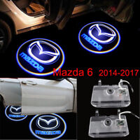 2x LED Gold Logo Door Courtesy Laser Shadow Lights For Mazda 6 ATENZA 2014-2016