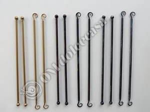 Coppia Bacchette Asta Bastone Estensibili per Tende con misura da Cm 40 a Cm 70 - Foto 1 di 12