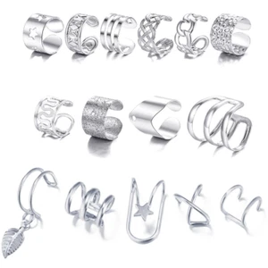 15Pcs Ear Cuff Set Damen Ohrmanschette Ohrringe Earcuffs Set Helix Knorpel Ohrma - Bild 1 von 6