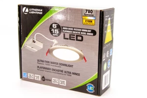 Lithonia Lighting WF6 LL LED 2700K BN M6 6-Inch Dimmable Ultra Thin Brushed Nick - Picture 1 of 5
