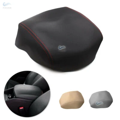 Black Leather Center Console Lid Armrest Cover Trims For Honda Pilot 2009-2013 - Image 1 of 4