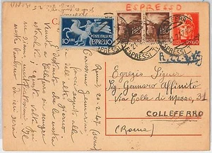 47294 ITALIA: INTERO POSTALE affrancatura mista Luogotenenza / Repubblica 1947 - Picture 1 of 1