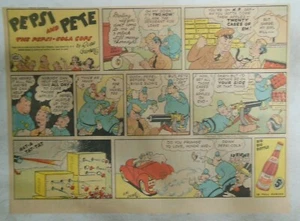 Pepsi Cola Cops Ad: Pepsi and Pete by Rube Goldberg ! from 1941 11 x 15 inches - Picture 1 of 1